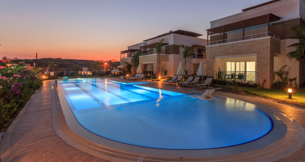 a luxury house surrounded with water